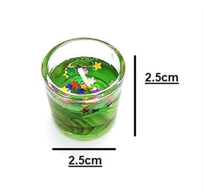 Cute Romantic Glass Jelly Decor Gel Wax Party Tealight Candles-6pcs