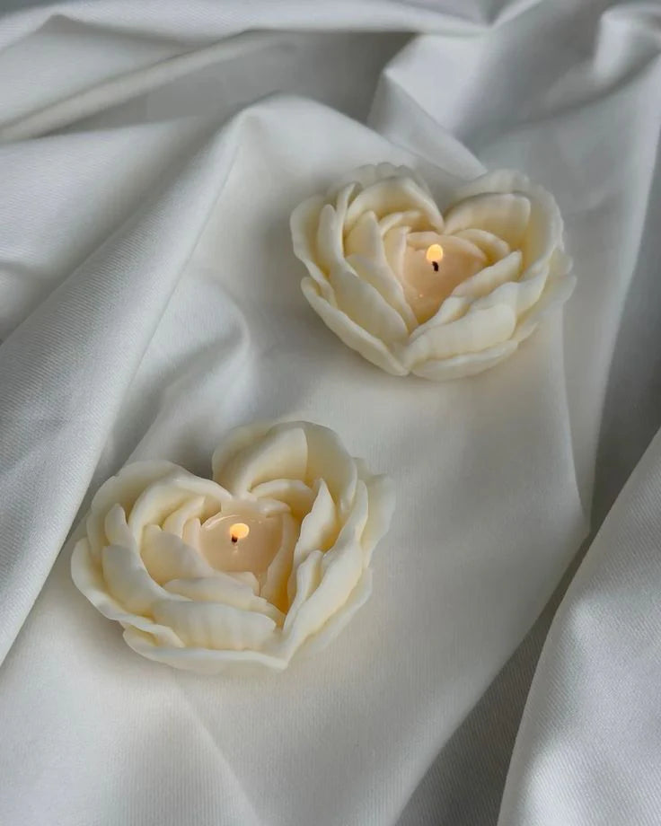 Rose Heart Candle