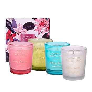 Candle Fruity Wonderland Scented Wax Candle Combo Set Candles for Home Decoration Aroma,50G 4 Pack