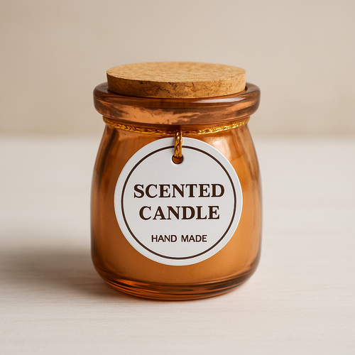Copper Plated Jar Candle With Lid