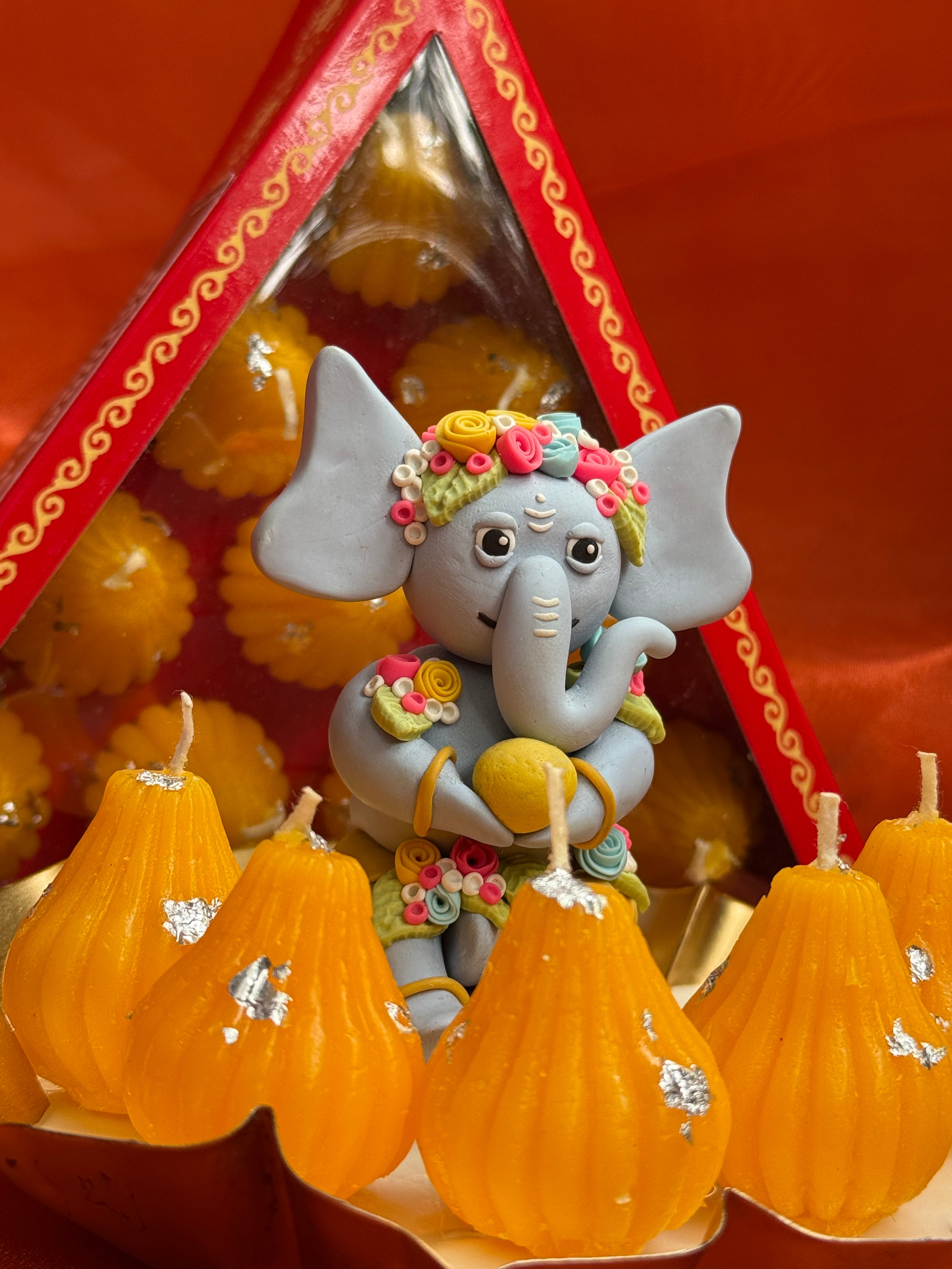 Mini Modak Candle Box – Set of 10
