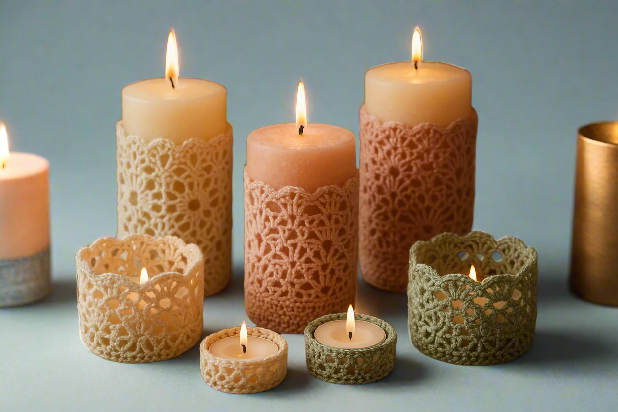candles crochet handmade