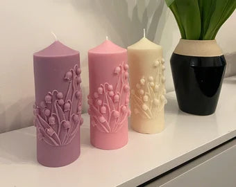 Lily of the Valley Pillar Soy Wax Candle