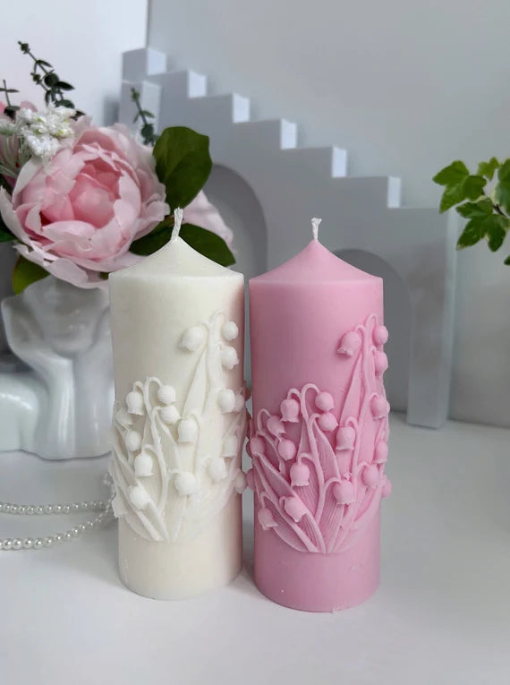 Lily of the Valley Pillar Soy Wax Candle