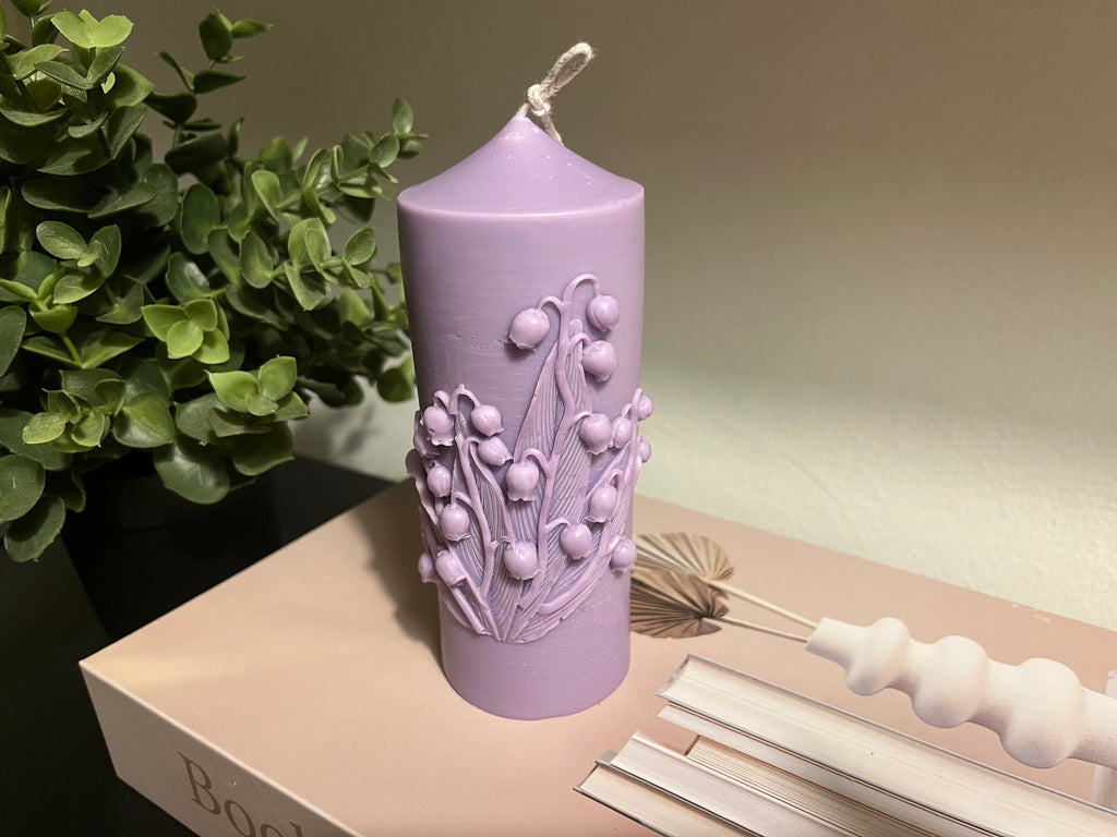 Lily of the Valley Pillar Soy Wax Candle