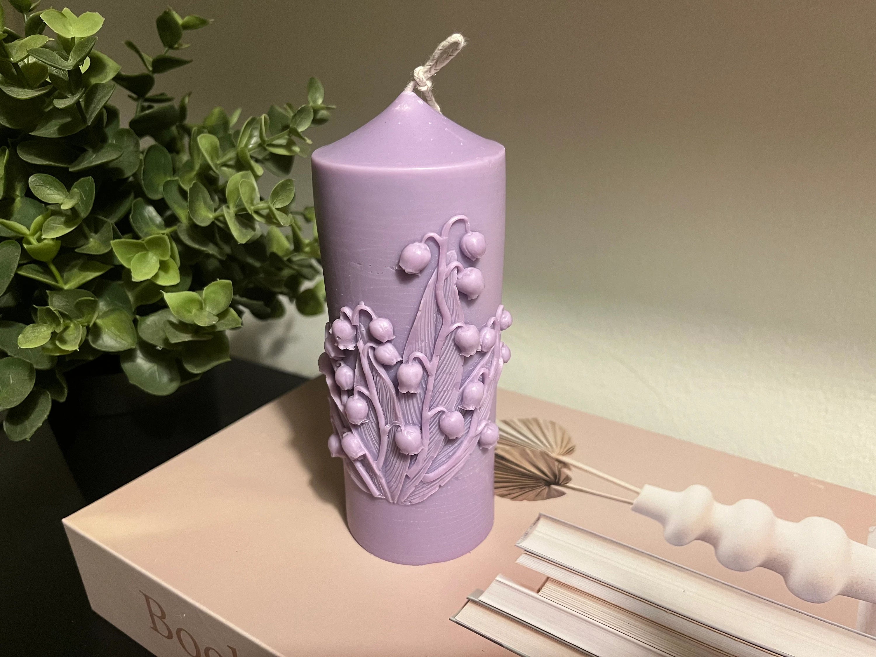 Lily of the Valley Pillar Soy Wax Candle