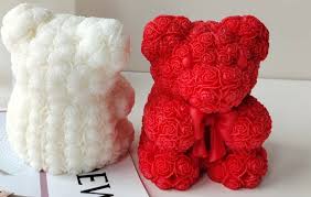 Rose Bear Candle