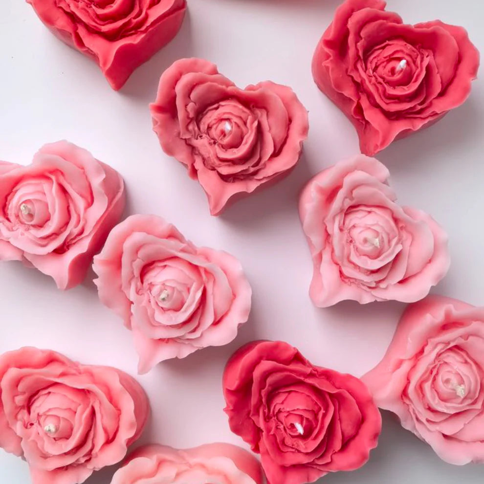 Rose Heart Candle